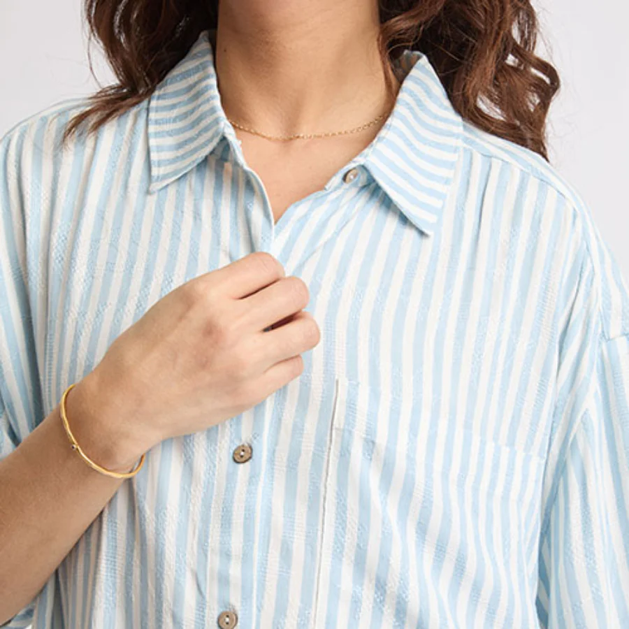 Ollie Striped Shirt Dress - Image 2